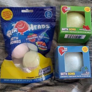 🍓 🍉 AIR HEADS 5 NEW STRAWBERRY MELON LUXURY SELF CARE BATH BOMBS NEW